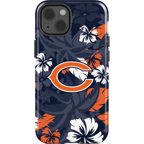 NFL Chicago Bears Tropical Print iPhone 15 Impact Case